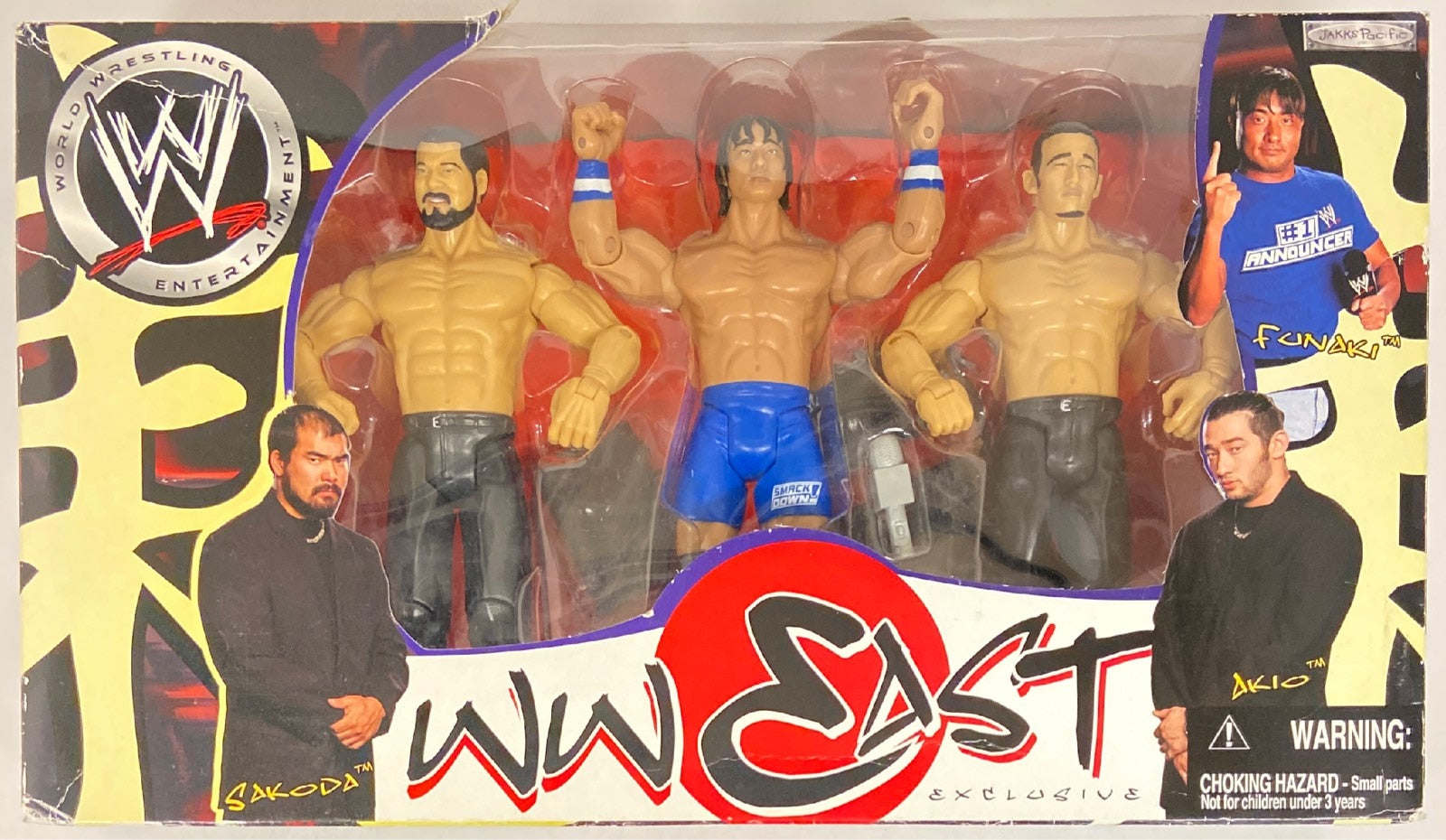 2004 WWE Jakks Pacific WWEast: Sakoda, Funaki & Akio [Exclusive