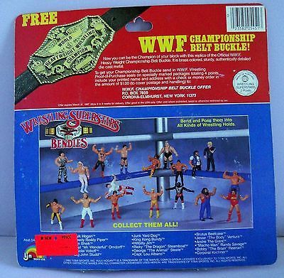 1986 WWF LJN Wrestling Superstars Bendies Tag Team Champions: Ricky "The Dragon" Steamboat & Corporal Kirchner