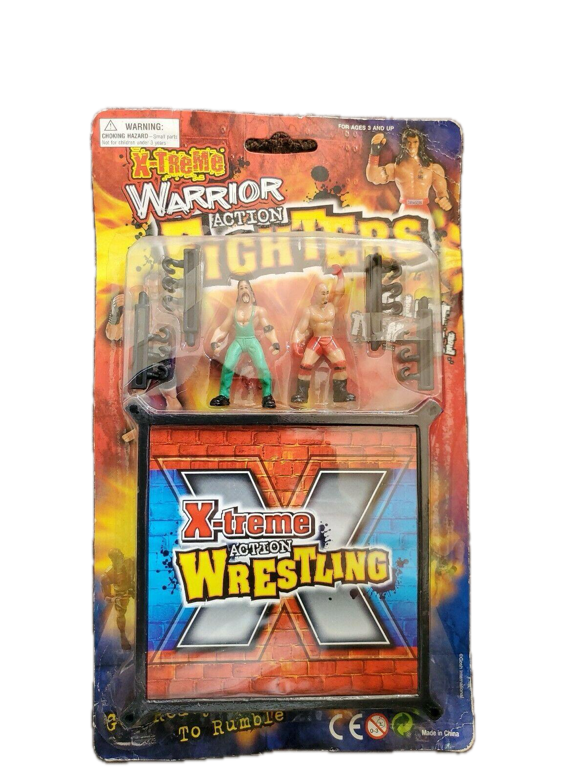 Extreme Fighting/X-Treme Action Wrestling Bootleg/Knockoff Mini Wrestlers & Wrestling Ring