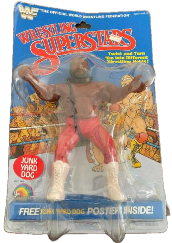 1985 WWF LJN Wrestling Superstars Series 1 Junk Yard Dog [With Black Chain]