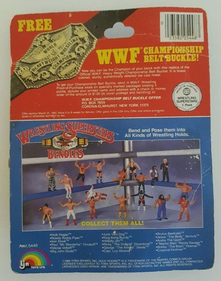 1986 WWF LJN Wrestling Superstars Bendies Series 2 Bobby "The Brain" Heenan