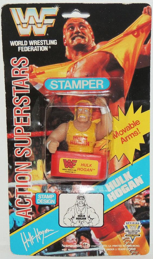 1991 WWF Noteworthy Action Superstars Stampers Hulk Hogan [Carded]