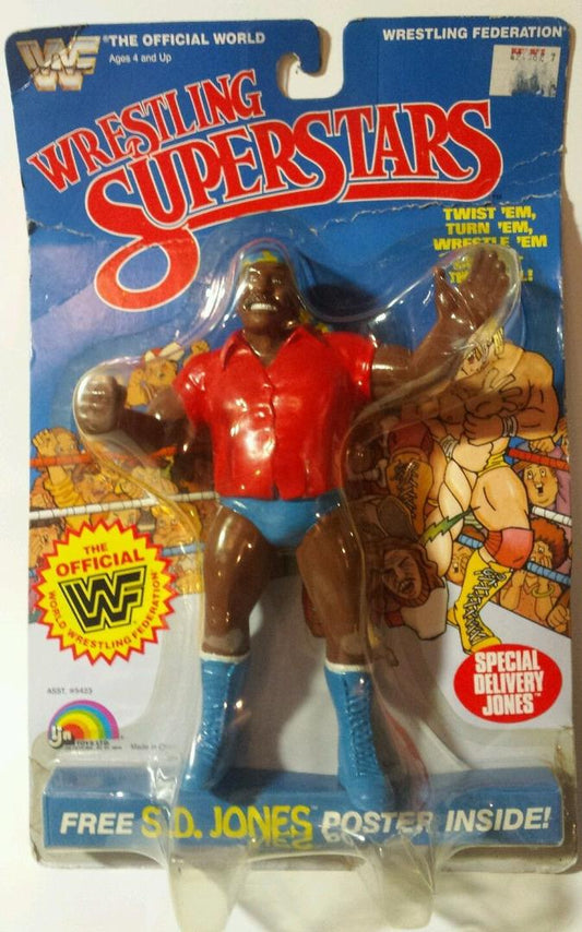 1986 WWF LJN Wrestling Superstars Series 3 Special Delivery Jones [With Red Shirt, 22-Back Card]
