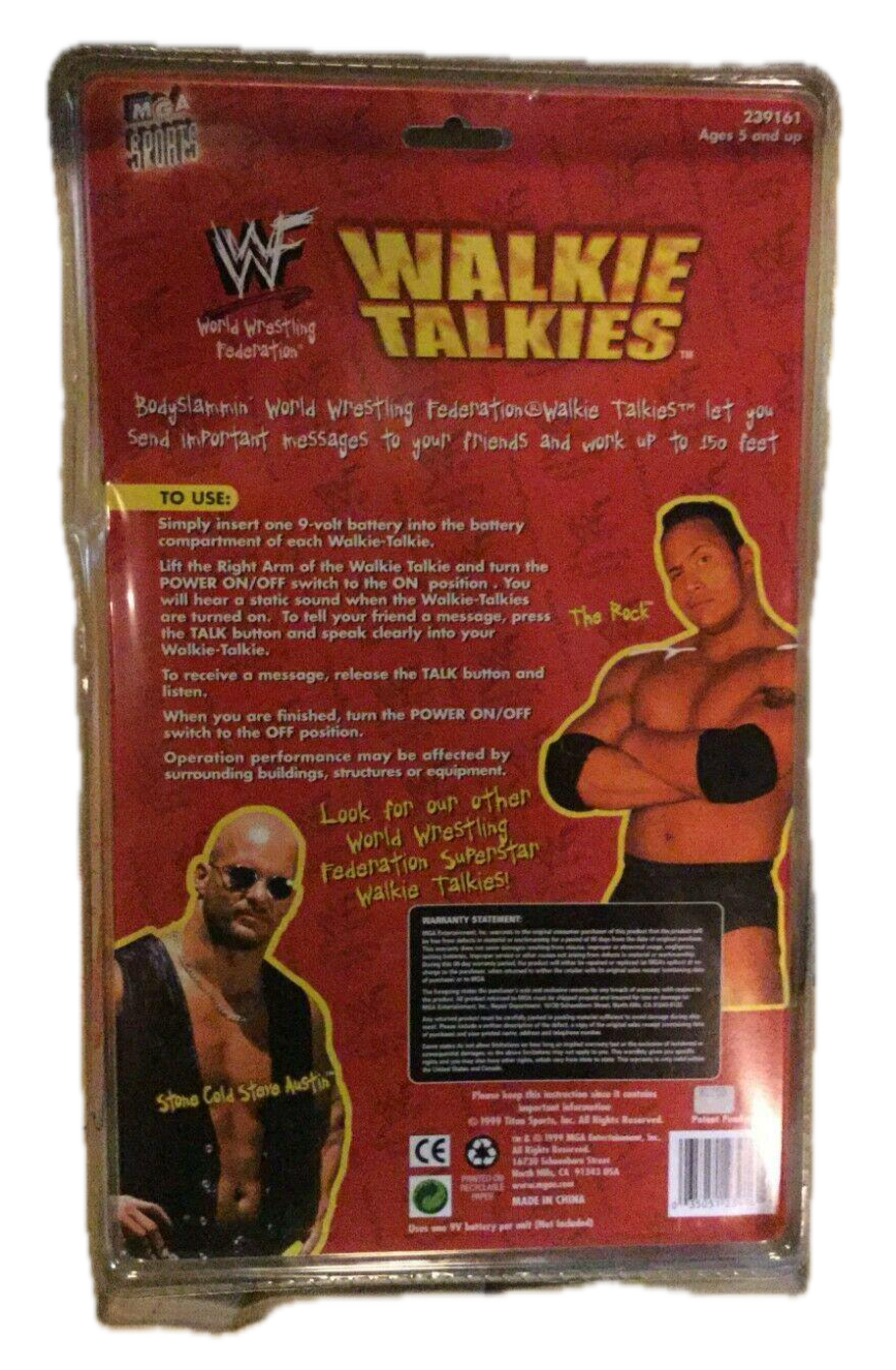 1999 WWF MGA Sports Walkie Talkies: The Rock & Stone Cold Steve Austin