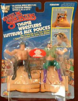 1987 WWF LJN Wrestling Superstars Thumb Wrestlers Ricky "The Dragon" Steamboat vs. Jake "The Snake" Roberts