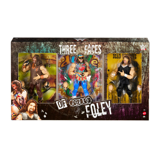 2024 WWE Mattel Elite Collection Ringside Exclusive 3 Faces of Foley 3-Pack: Mankind, Cactus Jack & Dude Love