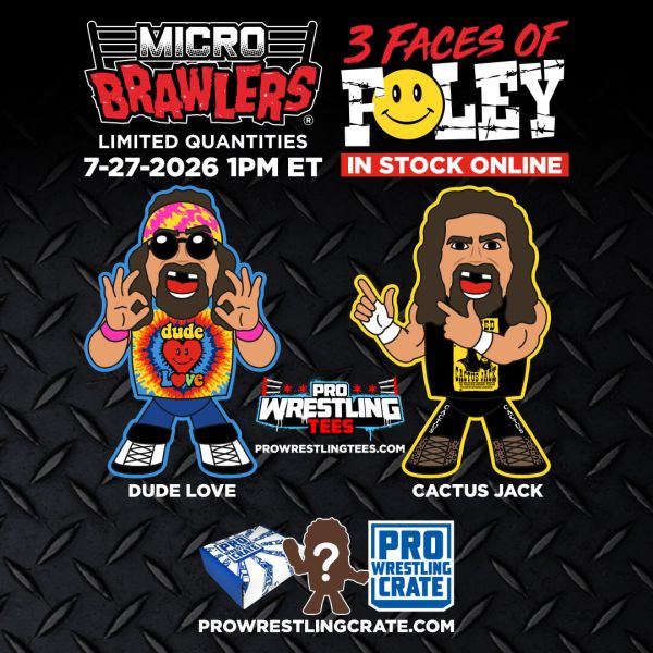 2026 Pro Wrestling Tees Micro Brawlers Three Faces of Foley Edition Cactus Jack