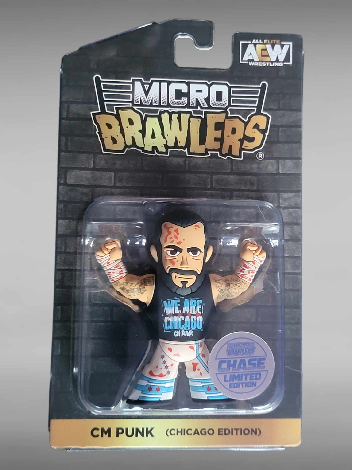 ShopAEW.com on X: LAST CHANCE! The deadline to pre-order your @CMPunk  (Chicago Edition) Micro Brawlers at  is 1pm ET  TODAY! 100 random orders will receive a bloody chase variant! #shopaew #aew  #aewcollision