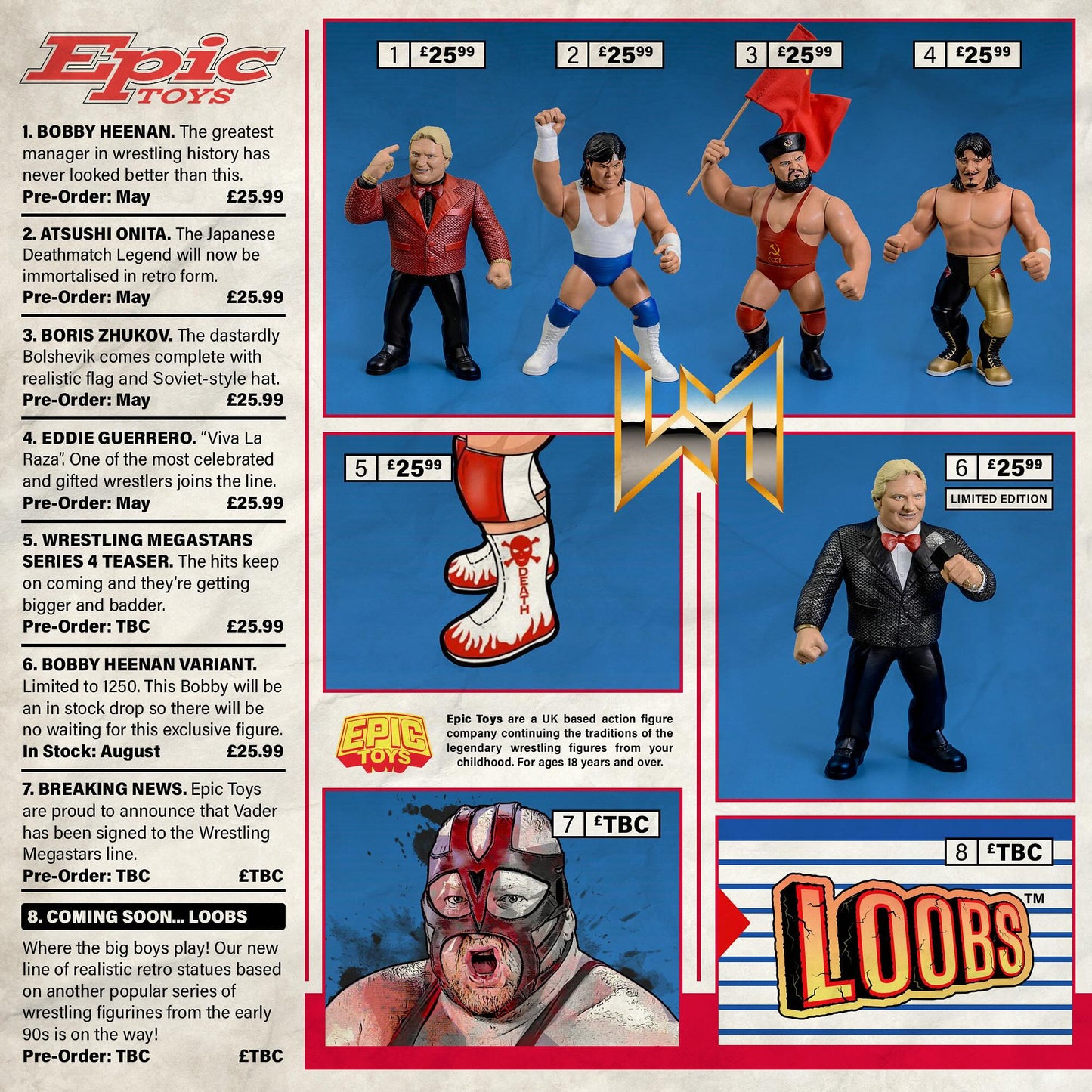 2025 Epic Toys Wrestling Megastars Series 4 "Dr. Death" Steve Williams