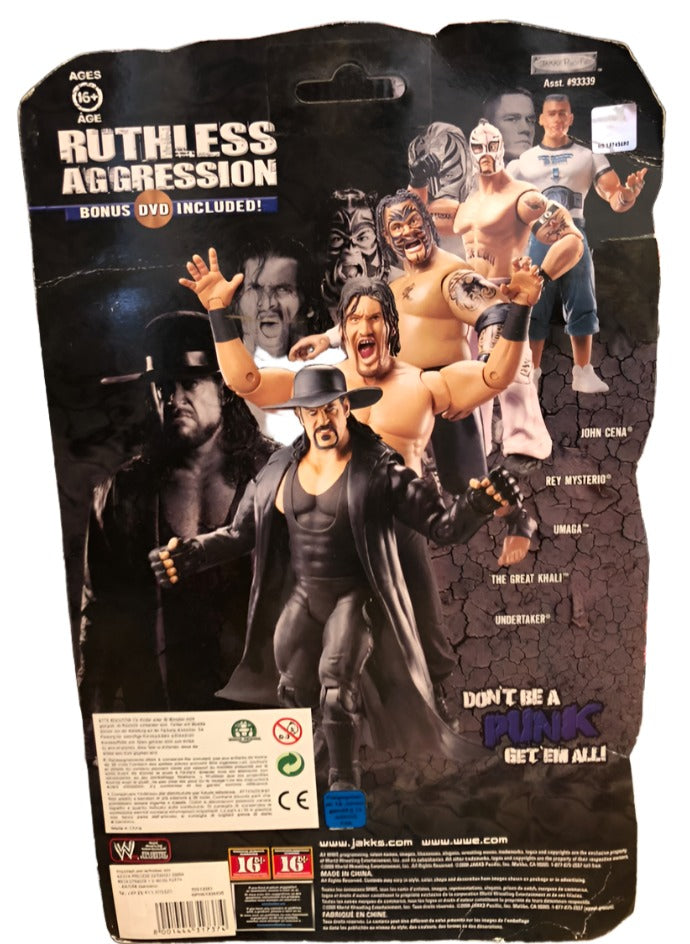 2008 WWE Jakks Pacific Ruthless Aggression Undertaker with Bonus DVD Included