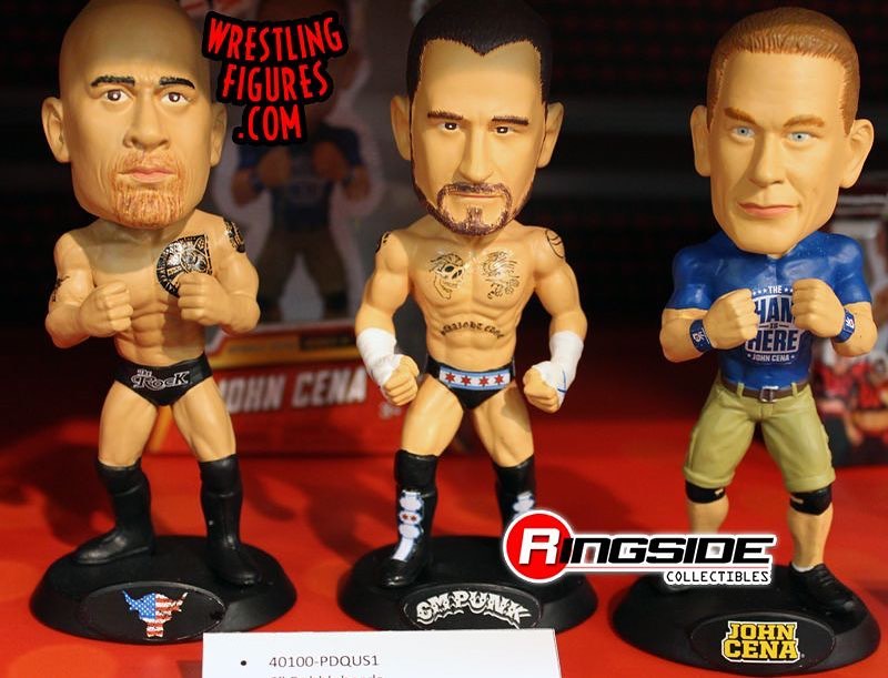 Unreleased WWE Wicked Cool Toys Mini Bobblehead 4-Pack: John Cena, CM Punk, Rey Mysterio & Daniel Bryan
