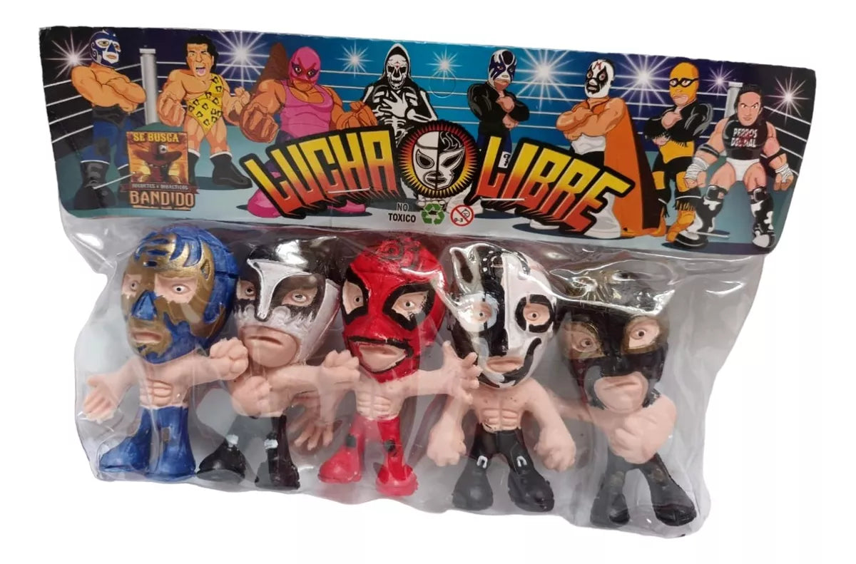 Bandido Juguetes y Didácticos Lucha Libre Bootleg/Knockoff Cabezones: Mascaro Ano 2000, Lizmark, Forastero, Cuatrero & Sanson