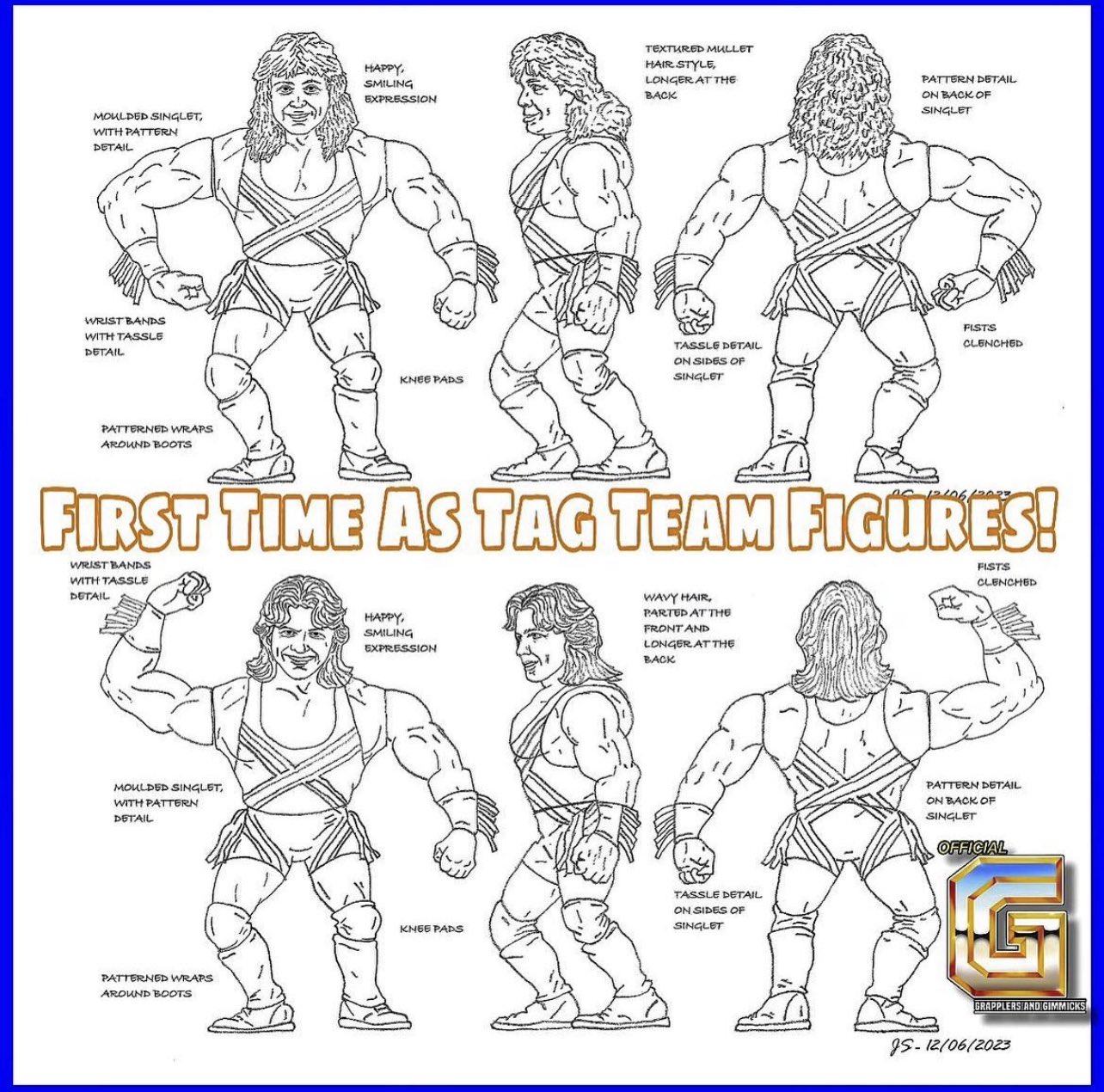 2025 Hasttel Toy Grapplers & Gimmicks New Rockers: Marty Jannetty & Leif Cassidy