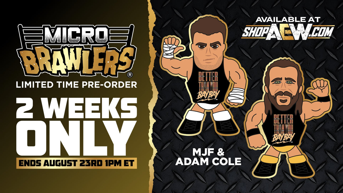 2023 AEW Pro Wrestling Tees Micro Brawlers Tag Team Edition 2 of 2 Adam Cole