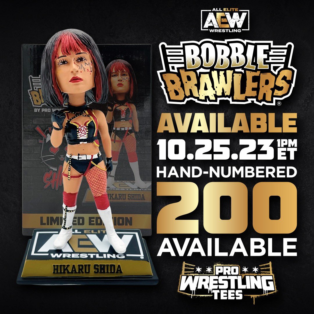 2023 AEW Pro Wrestling Tees Bobble Brawlers Hikaru Shida