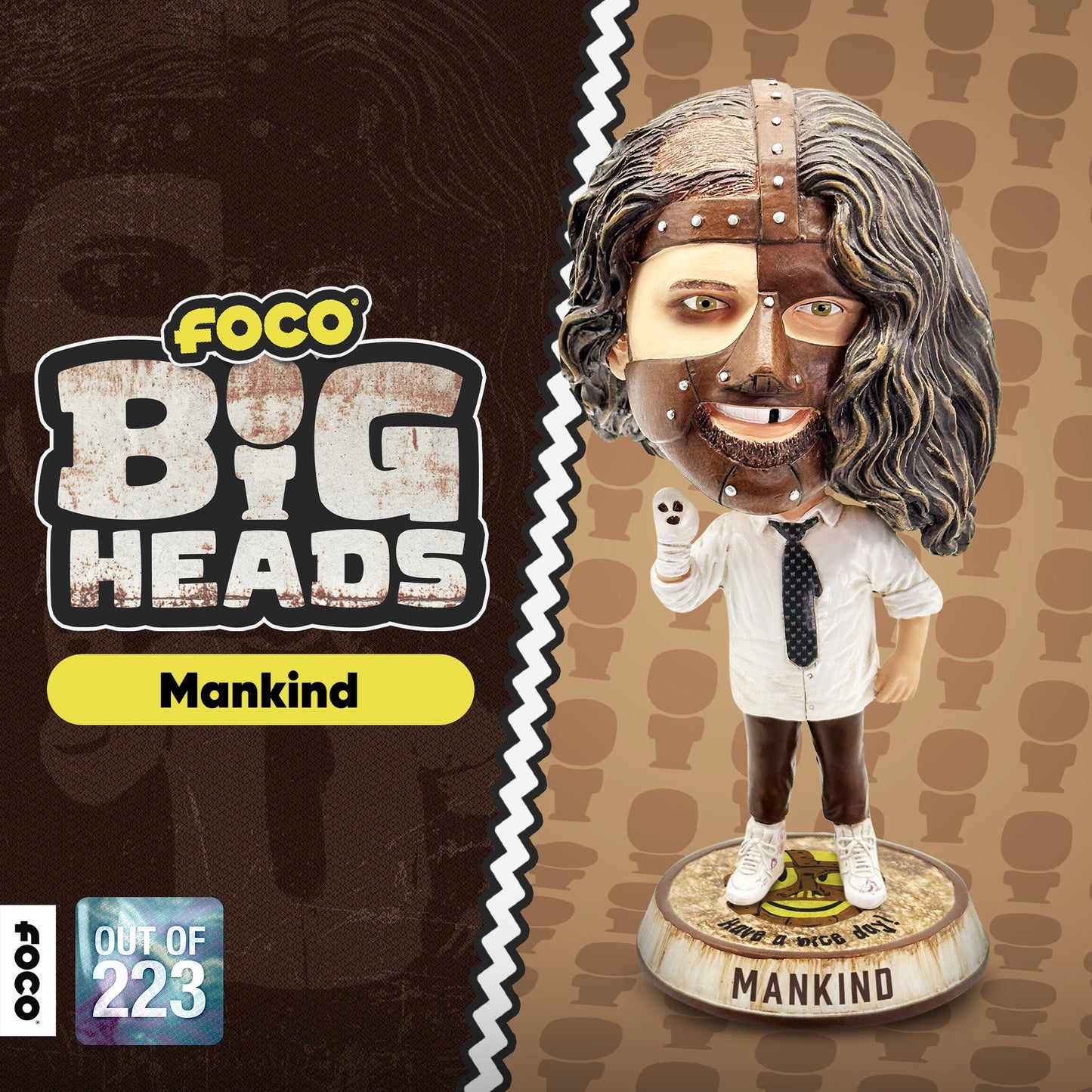 2024 WWE FOCO Bigheads Limited Edition Mankind