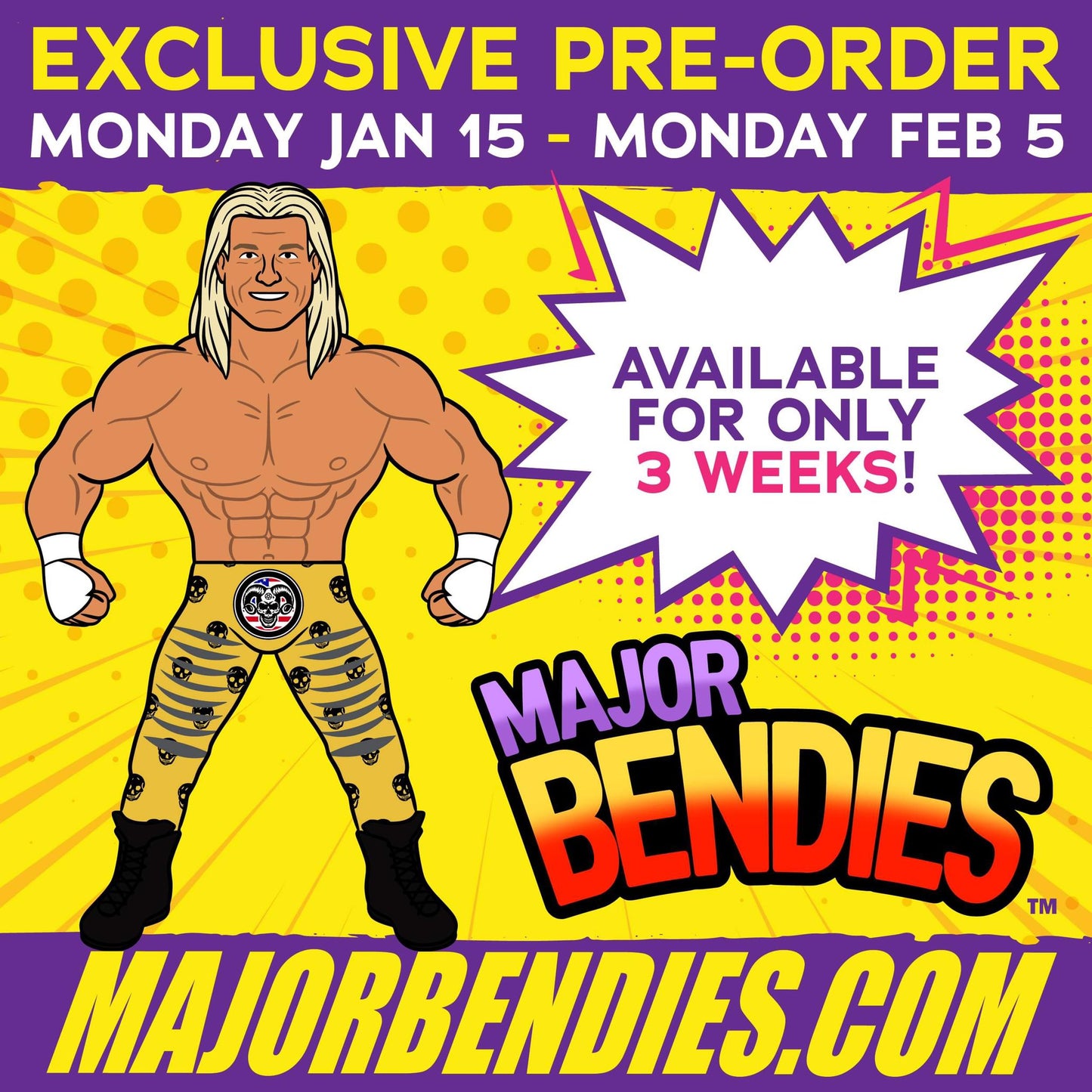 2024 Major Wrestling Figure Podcast Major Bendies Nic Nemeth