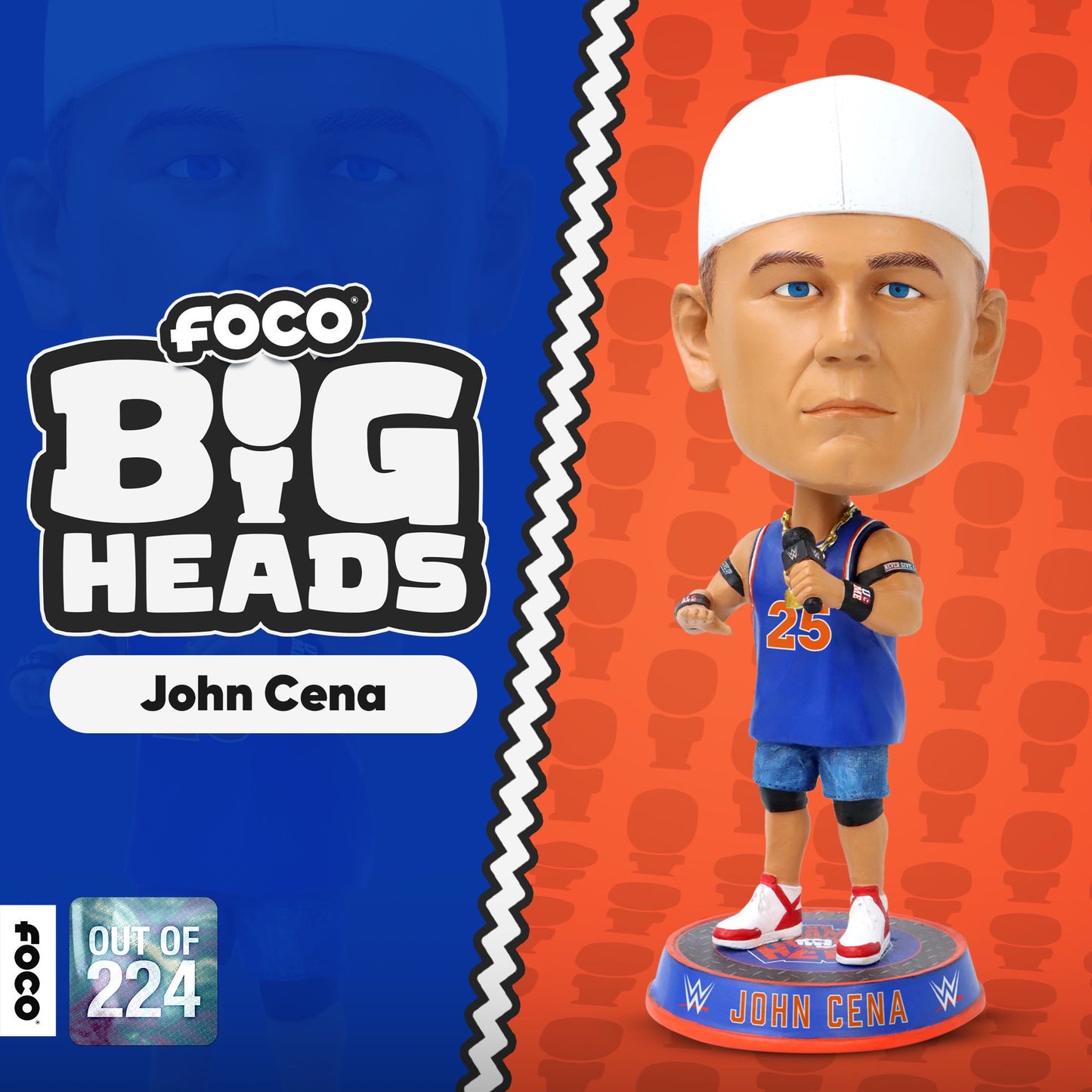 2024 WWE FOCO Bigheads Limited Edition John Cena