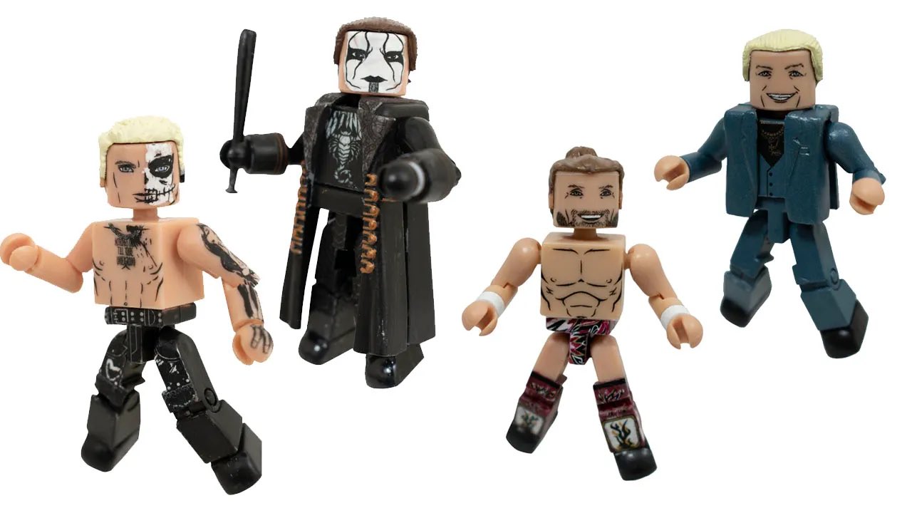 2024 AEW Diamond Select Toys Minimates Series 3 4-Pack: Darby Allin, Sting, Bryan Danielson & Ric Flair