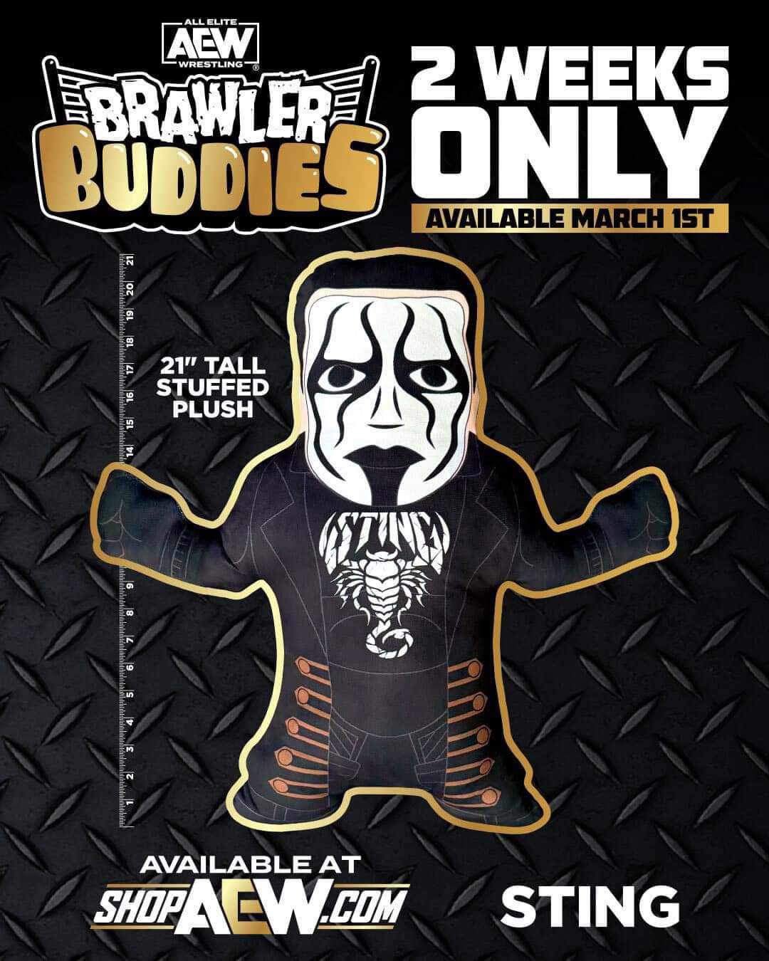 2024 AEW Pro Wrestling Tees Brawler Buddies Sting