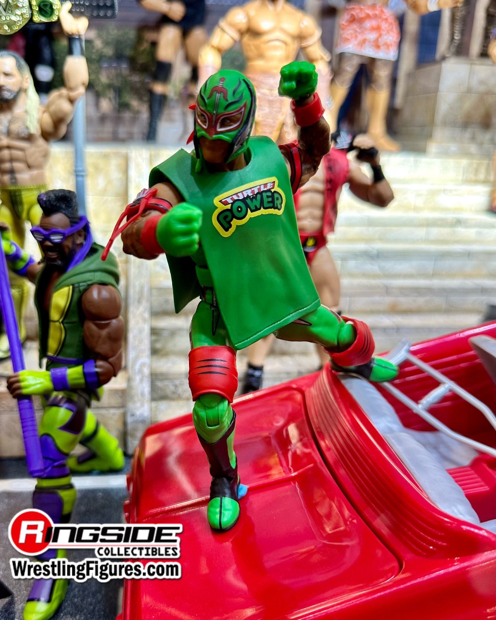 WWE x TMNT Mattel Elite Collection Series 2 Rey Mysterio Wrestling