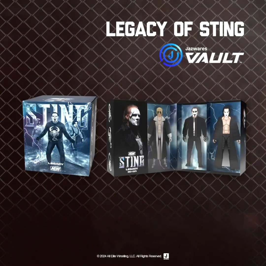 2025 AEW Jazwares Unrivaled Collection Vault Exclusive Legacy of Sting 3-Pack
