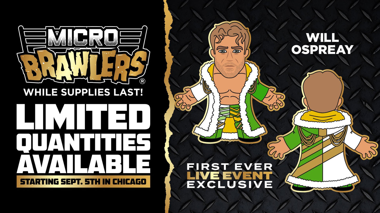 2024 AEW Pro Wrestling Tees Micro Brawlers Live Event Exclusive Will Ospreay