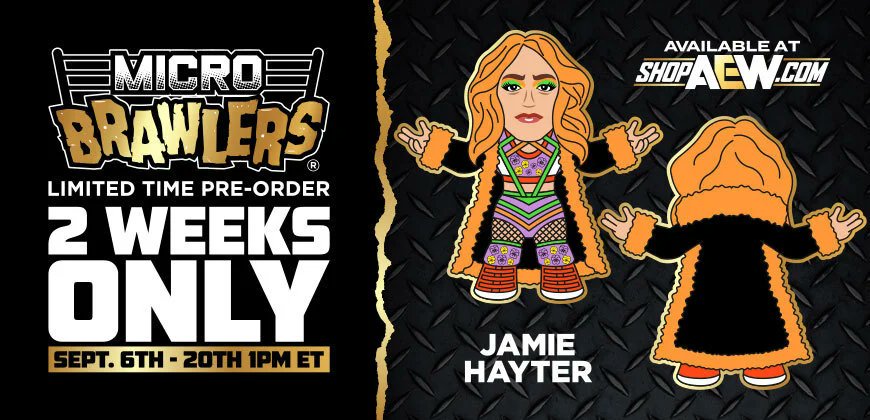 2024 AEW Pro Wrestling Tees Micro Brawlers Limited Edition Jamie Hayter