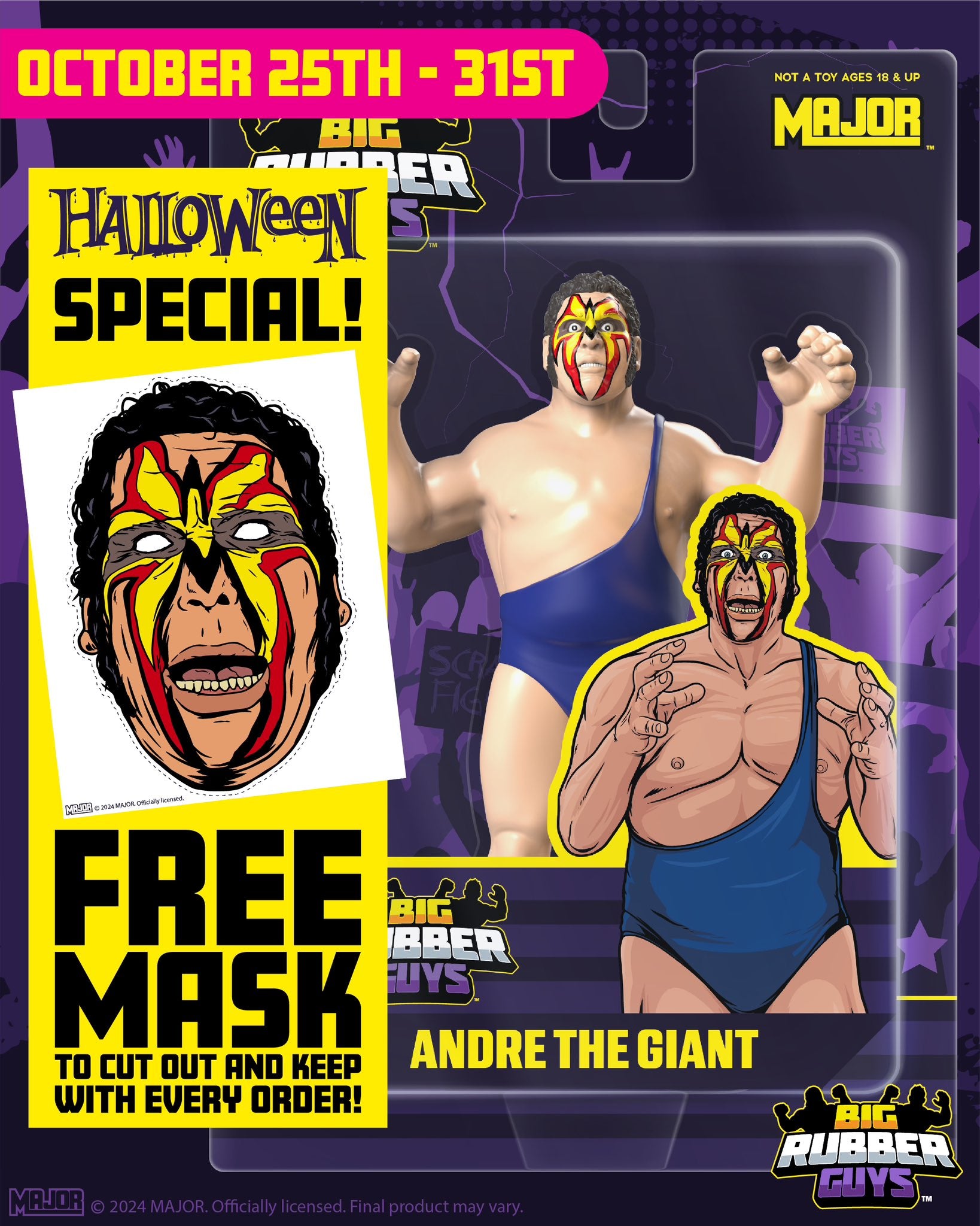 2025 MAJOR Big Rubber Guys Andre the Giant [Exclusive] – Wrestling