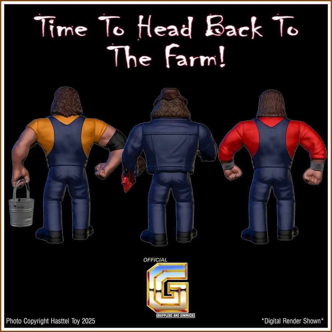 2025 Hasttel Toy Grapplers & Gimmicks Godwinns 3-Pack Phineas I. Godwinn, Hillbilly Jim & Henry O. Godwinn