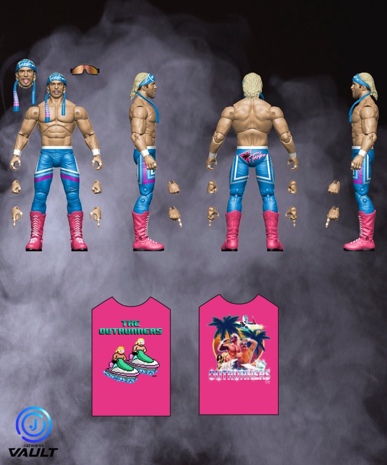 2026 AEW Jazwares Vault Exclusive The Outrunners 2-Pack: Turbo Floyd & Truth Magnum