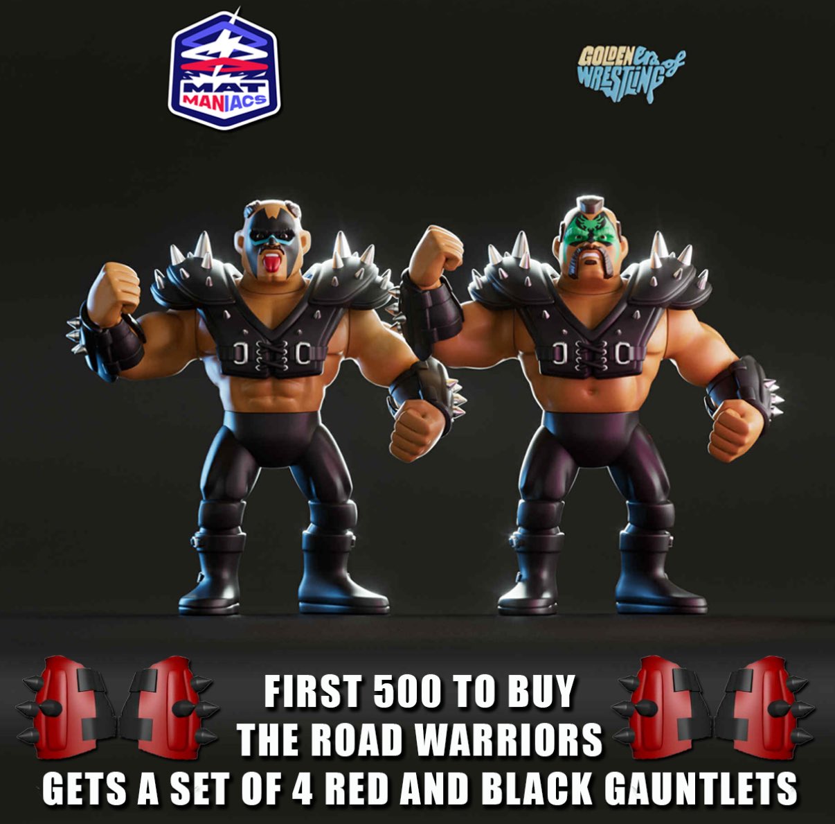 Nerd Closet Mat Maniacs Road Warriors: Hawk & Animal – Wrestling