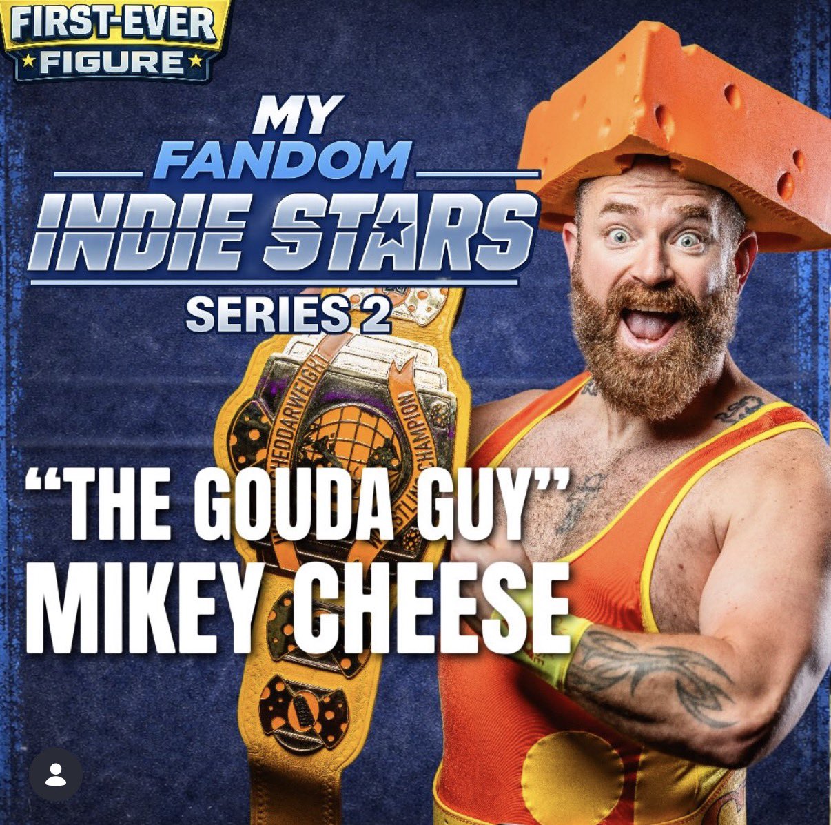 My Fandom Collectibles Indie Stars Series 2 "The Gouda Guy" Mikey Cheese