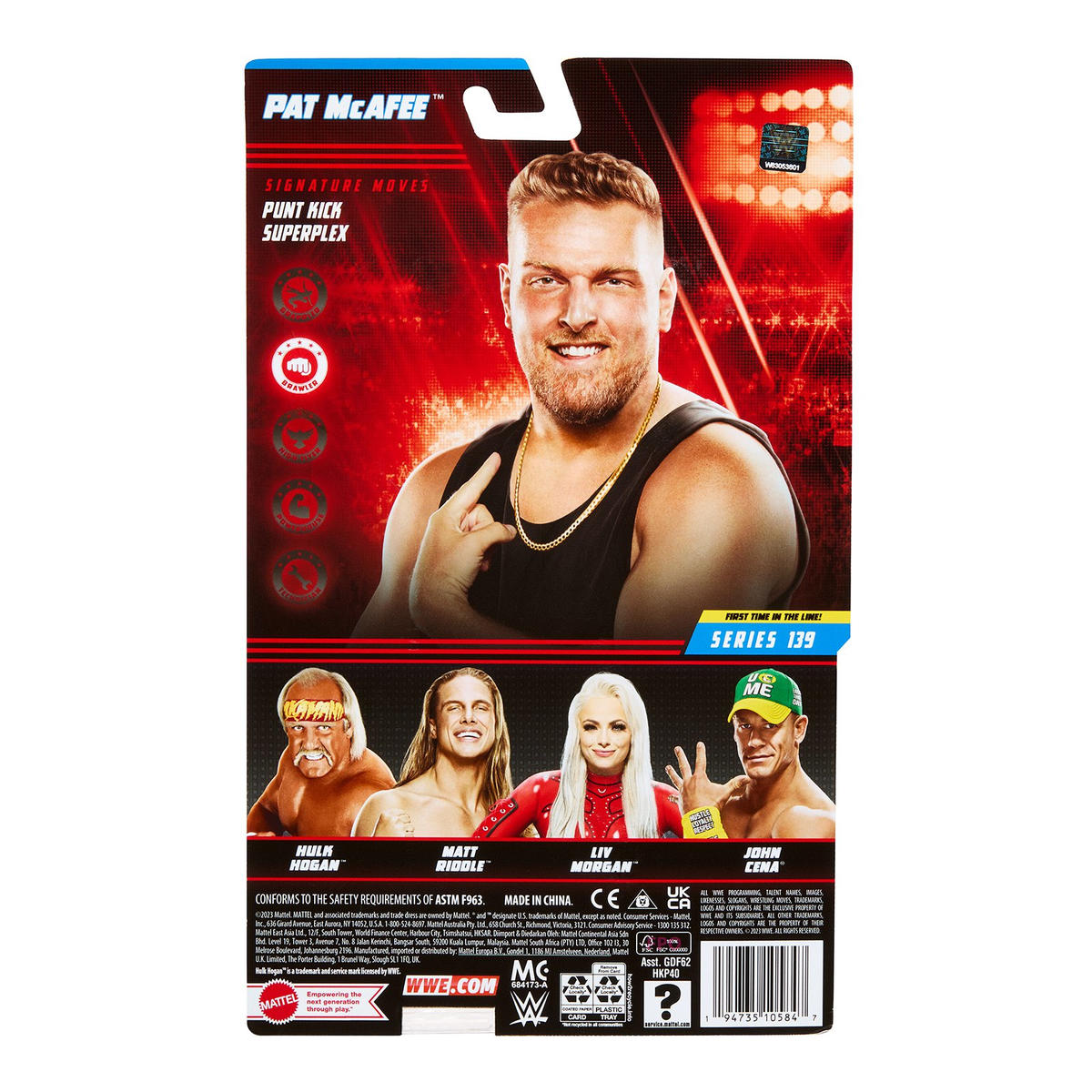 2023 WWE Mattel Basic Series 139 Pat McAfee [Chase] – Wrestling