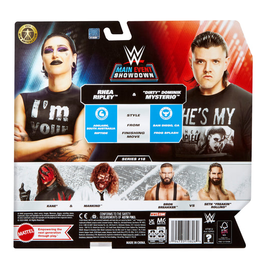 2024 WWE Mattel Main Event Showdown Series 18 Rhea Ripley & Dominik Mysterio