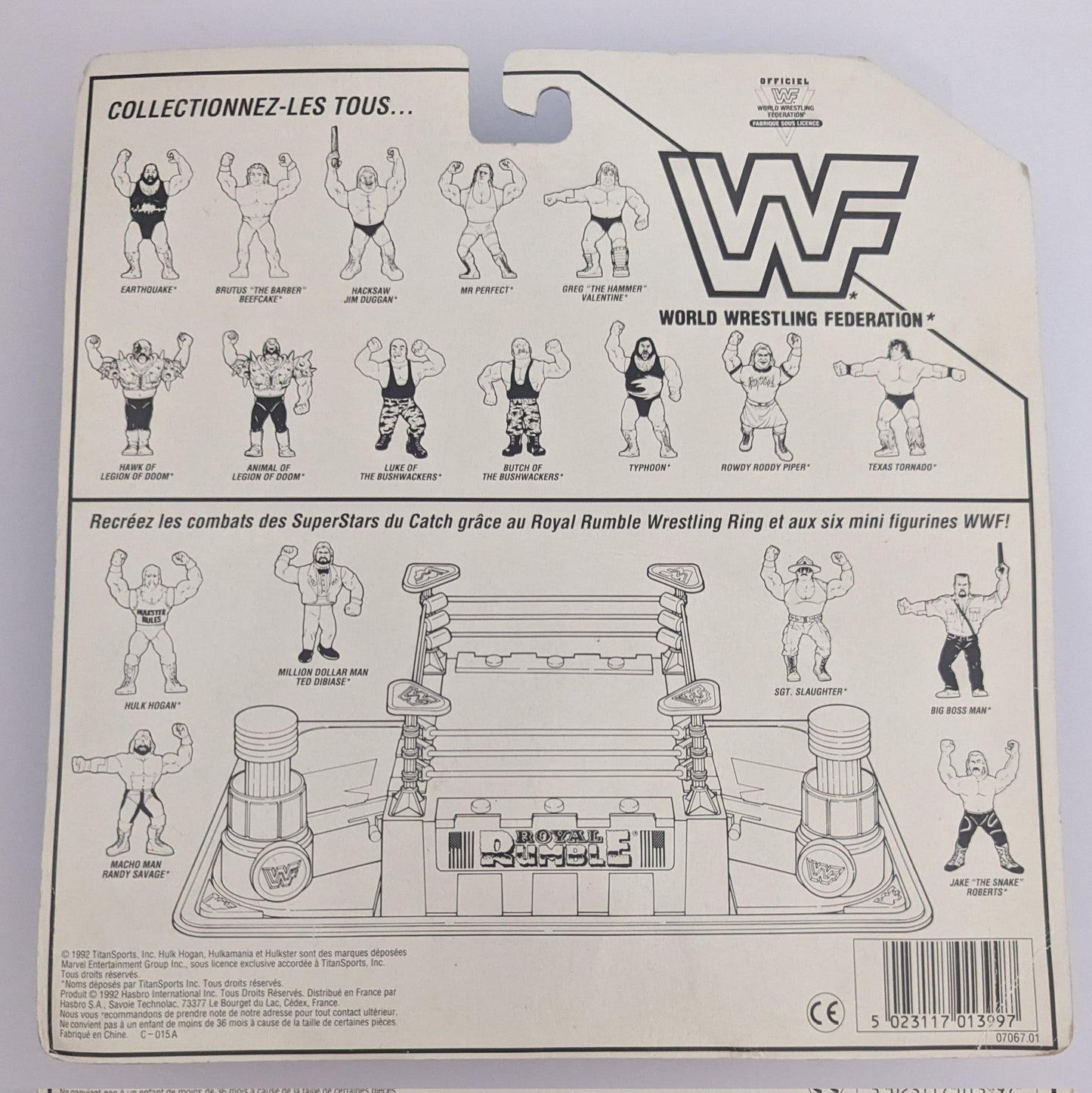 1992 WWF Hasbro Mini Wrestlers: Typhoon and Earthquake of the Natural Disasters & Animal and Hawk of the Legion of Doom