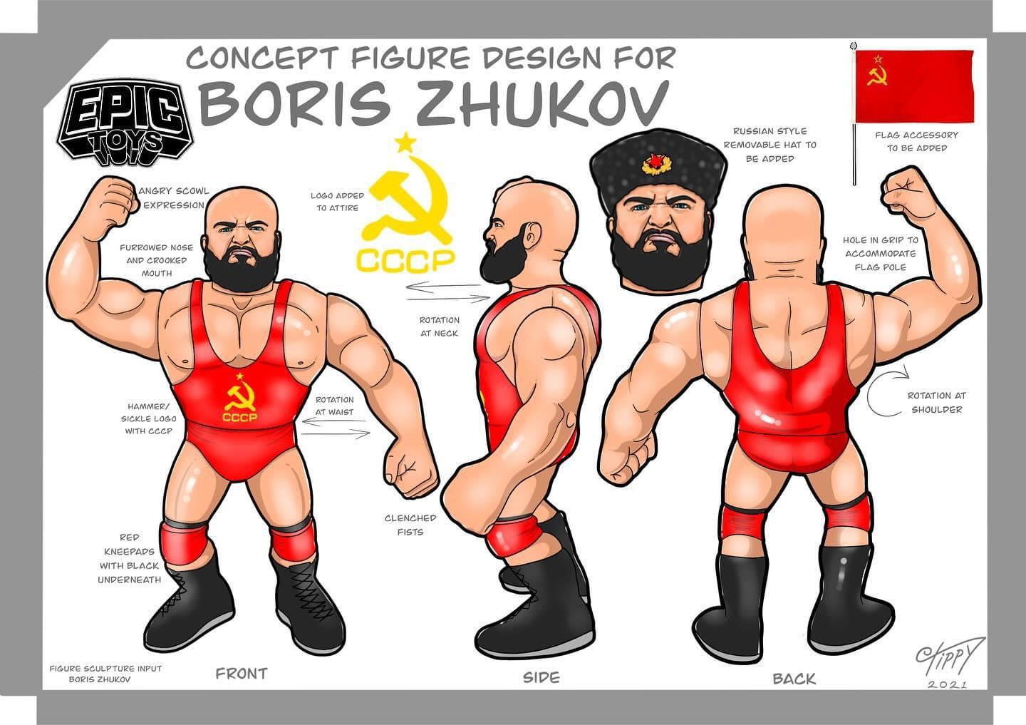 2024 Epic Toys Wrestling Megastars Series 3 Boris Zhukov