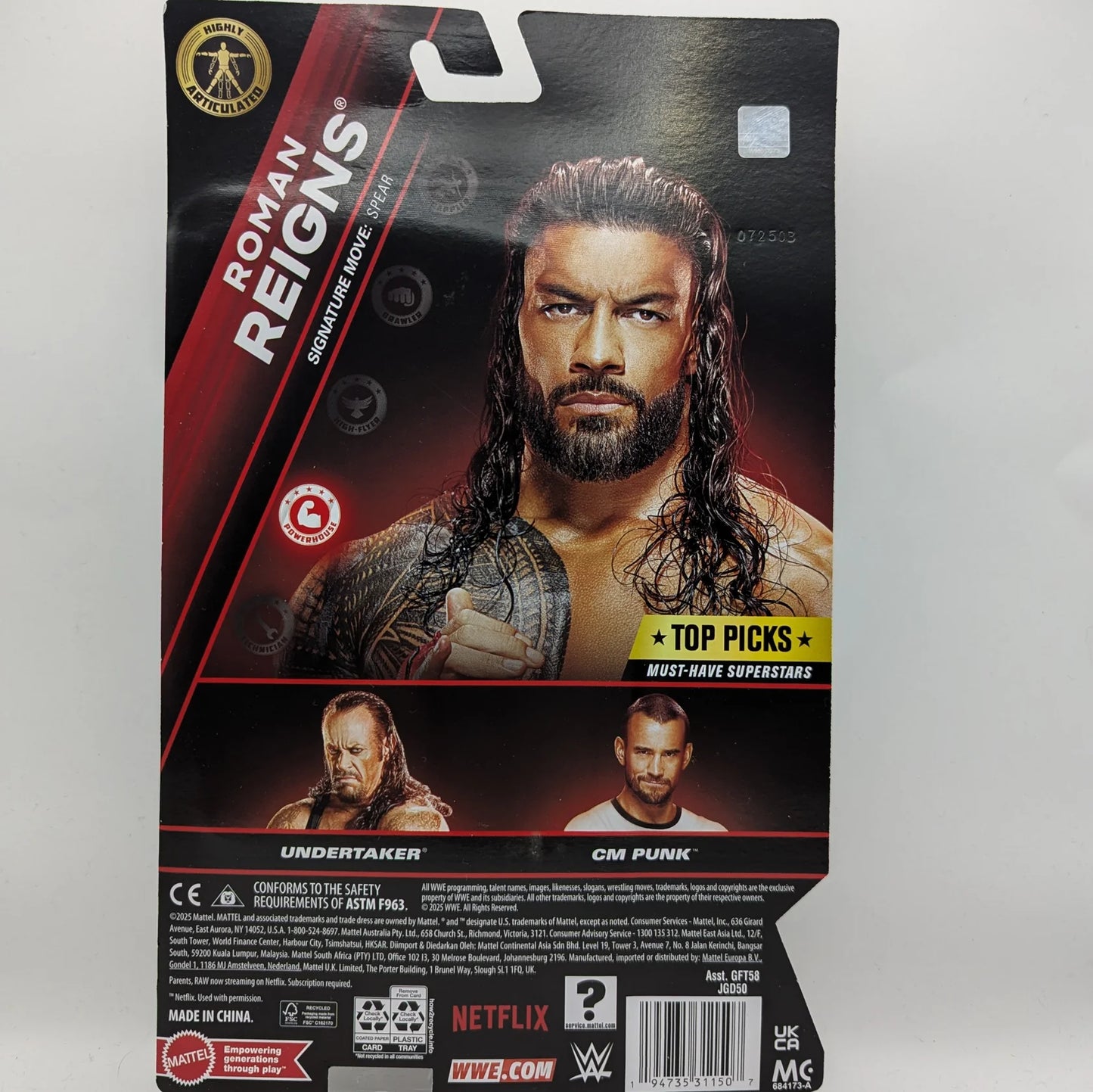 2025 WWE Mattel Main Event Series Top Picks Roman Reigns