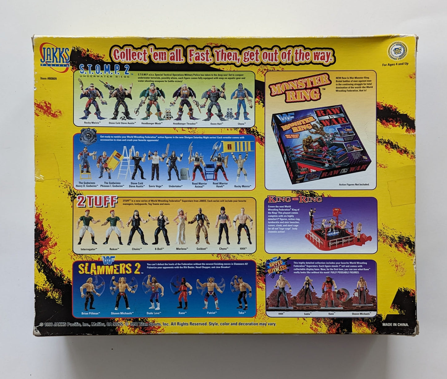 1998 WWF Jakks Pacific WrestleMania XIV Box Set: HHH, Undertaker, Stone Cold Steve Austin & Shawn Michaels