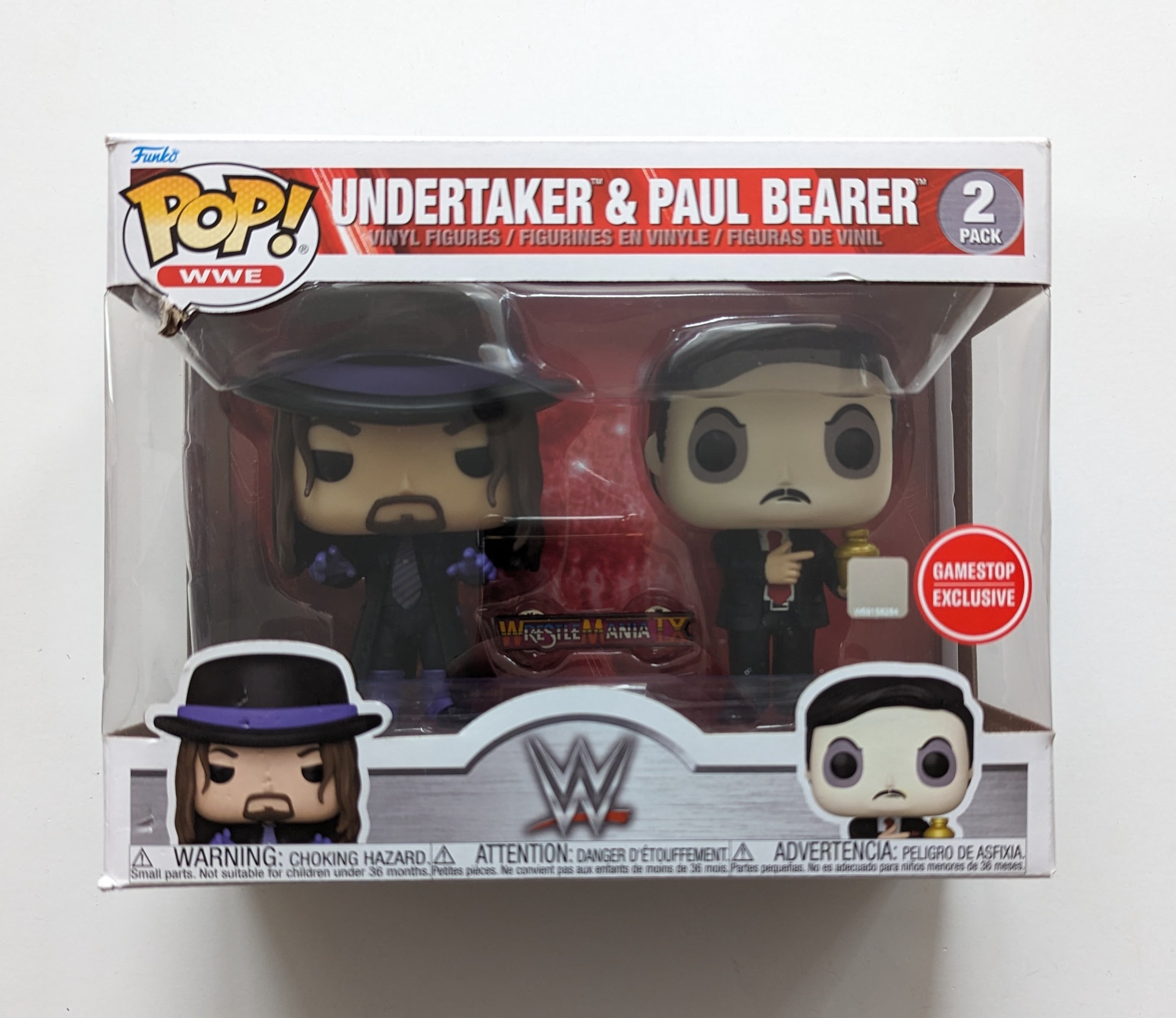 Funko WWE Wrestling Pop! WWE Undertaker & Paul Bearer Exclusive Vinyl Figure 2-Pack #106 [With Wrestlemania IX Pin]