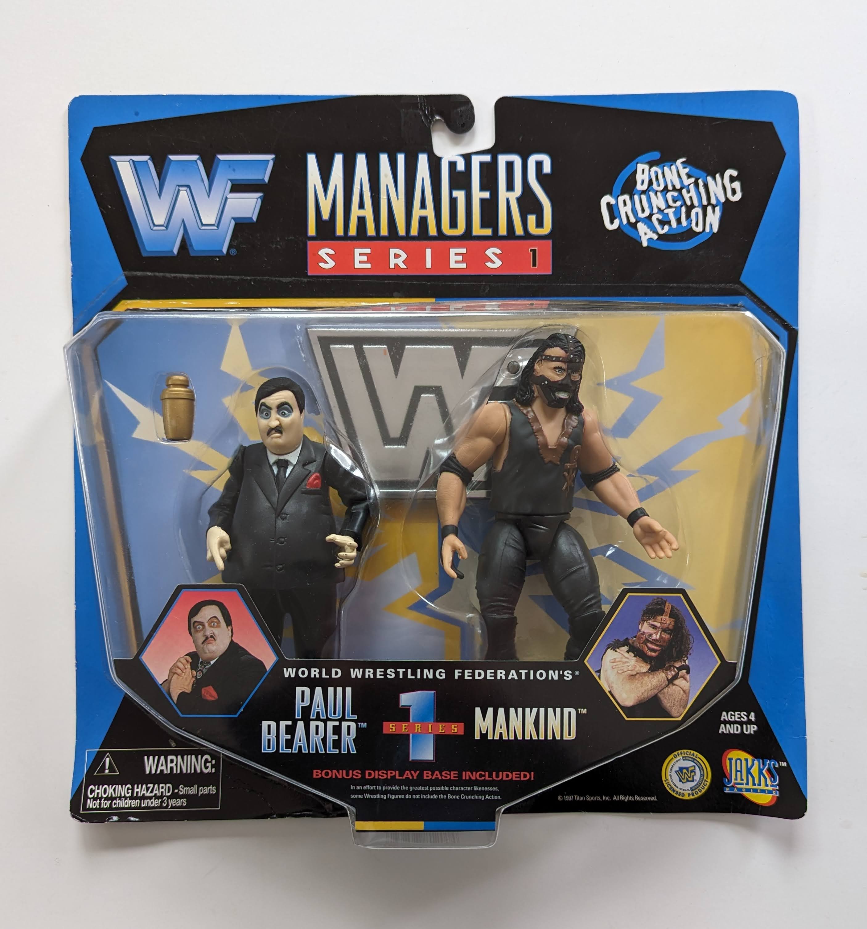 1997 WWF Jakks Pacific Managers Series 1: Paul Bearer & Mankind 