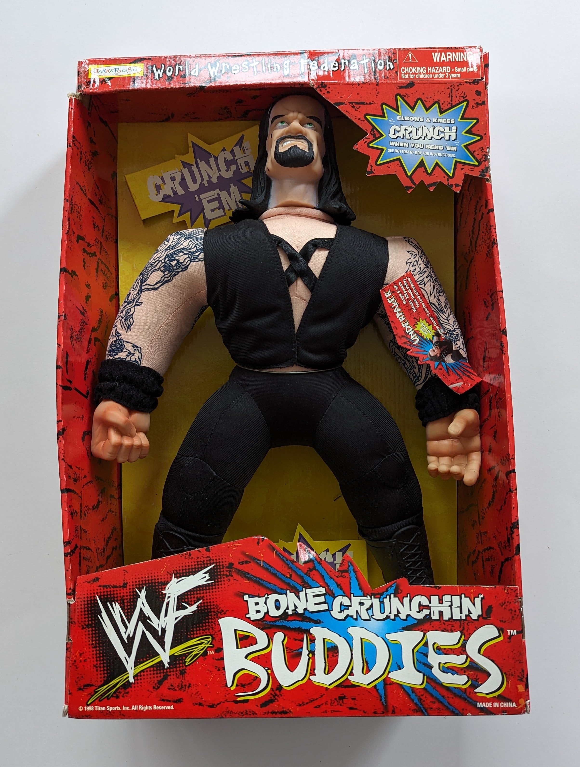 Rare WWF Jakks Pacific Bone Crunching Buddies Dude Love *NEW hotsell w/ Tag* 1998