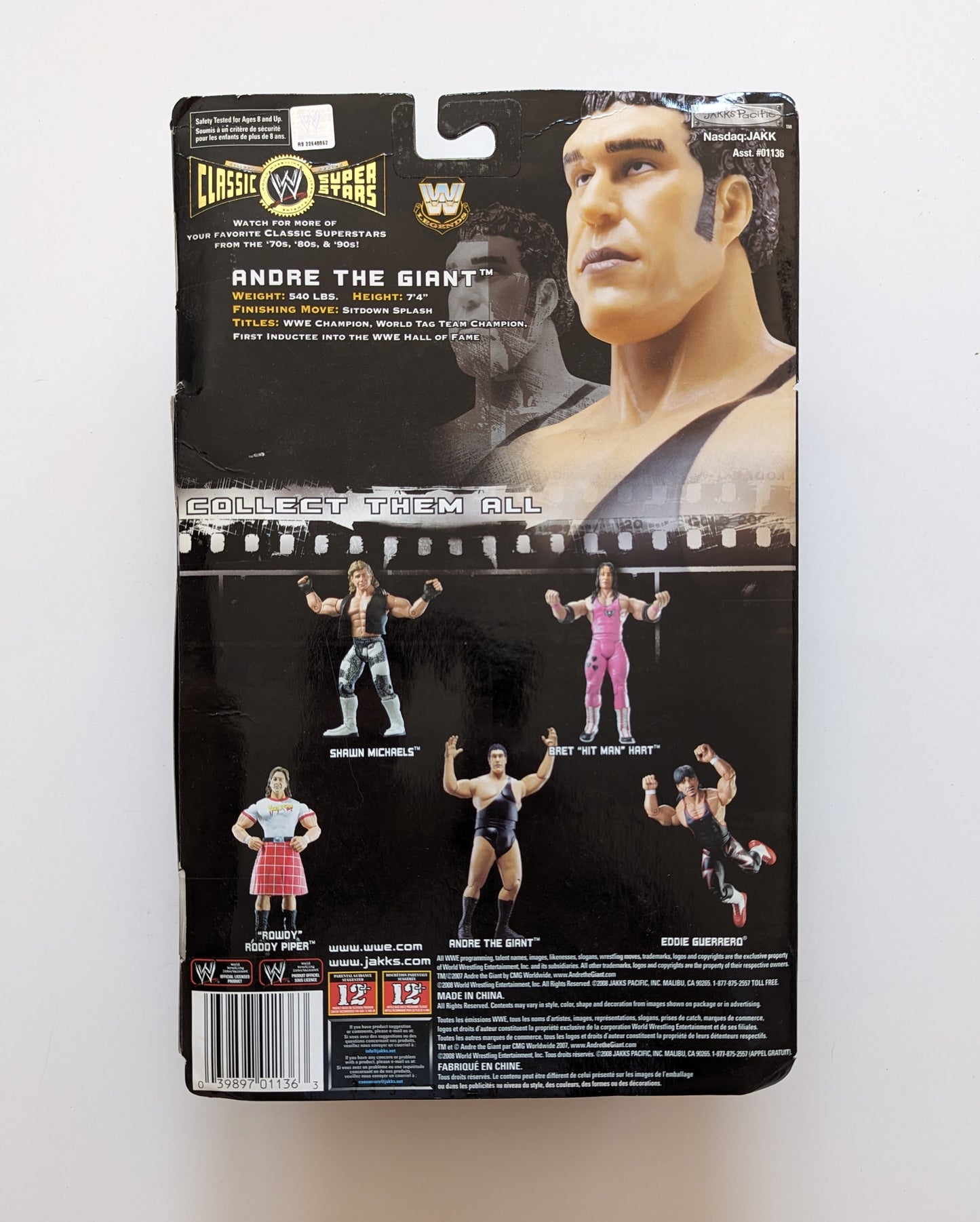 2008 WWE Jakks Pacific Best of Classic Superstars Series 1 Andre the Giant
