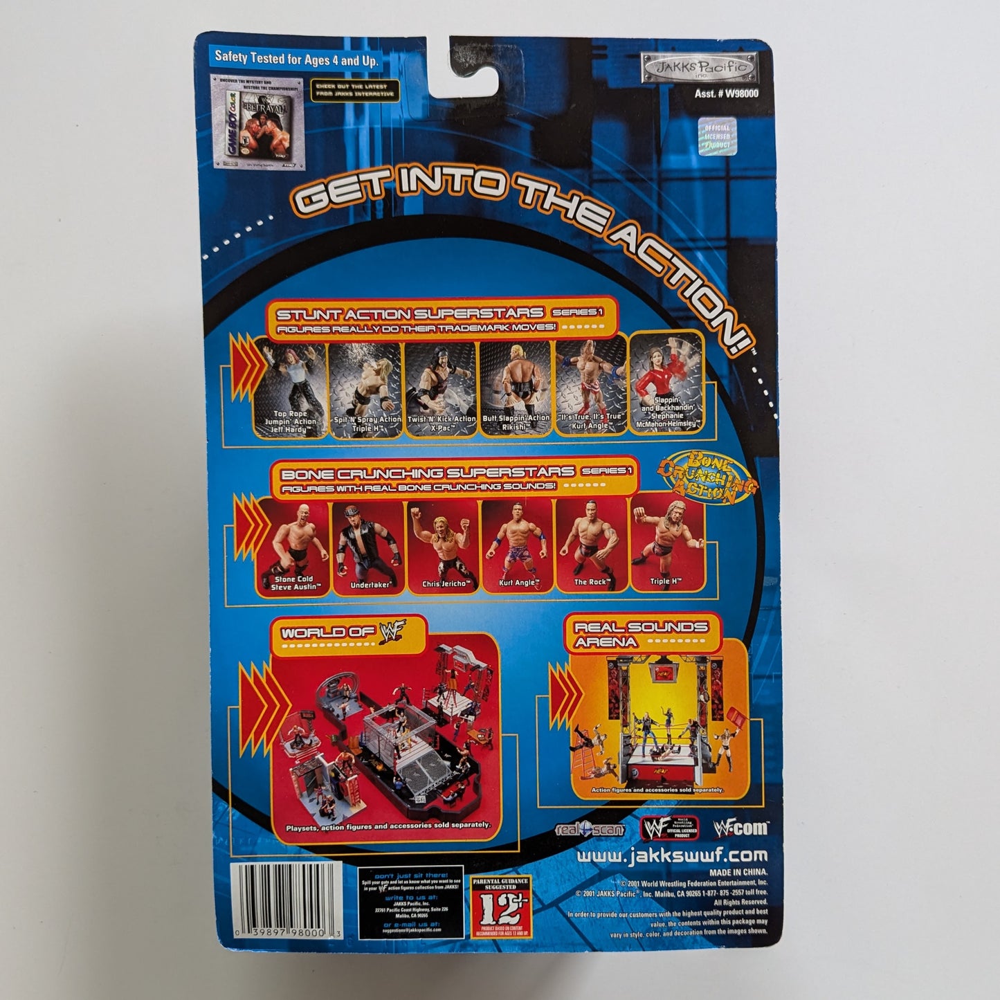 2001 WWF Jakks Pacific Titantron Live Stunt Action Superstars Series 1 Rikishi