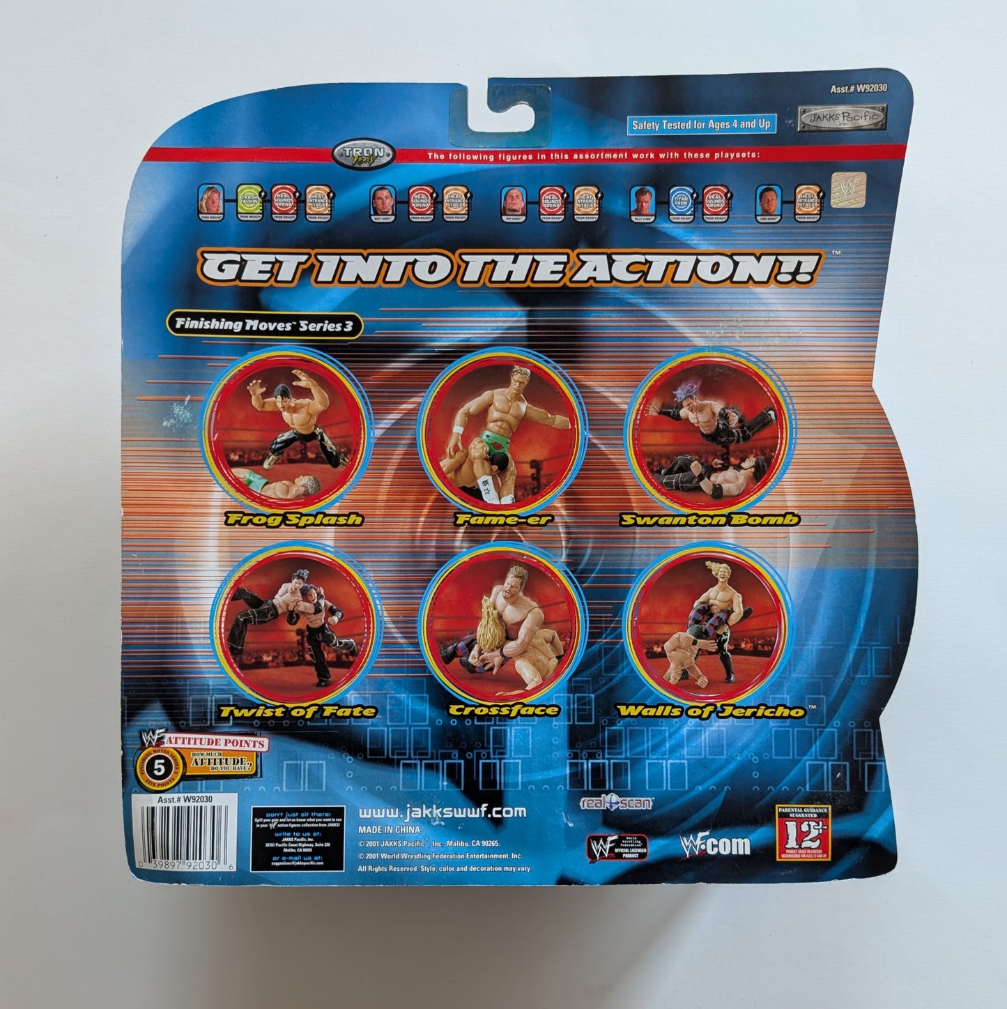 2001 WWF Jakks Pacific Finishing Moves Series 3 "Crossface": Chris Benoit & Chris Jericho