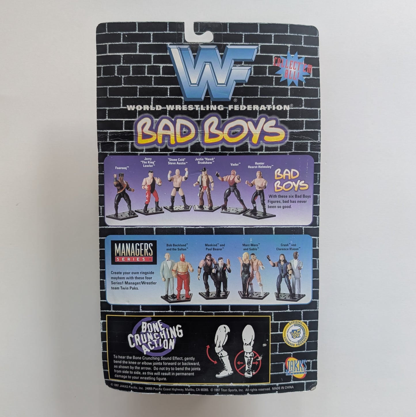 1997 WWF Jakks Pacific Superstars Series 4 "Bad Boys" Jerry "The King" Lawler