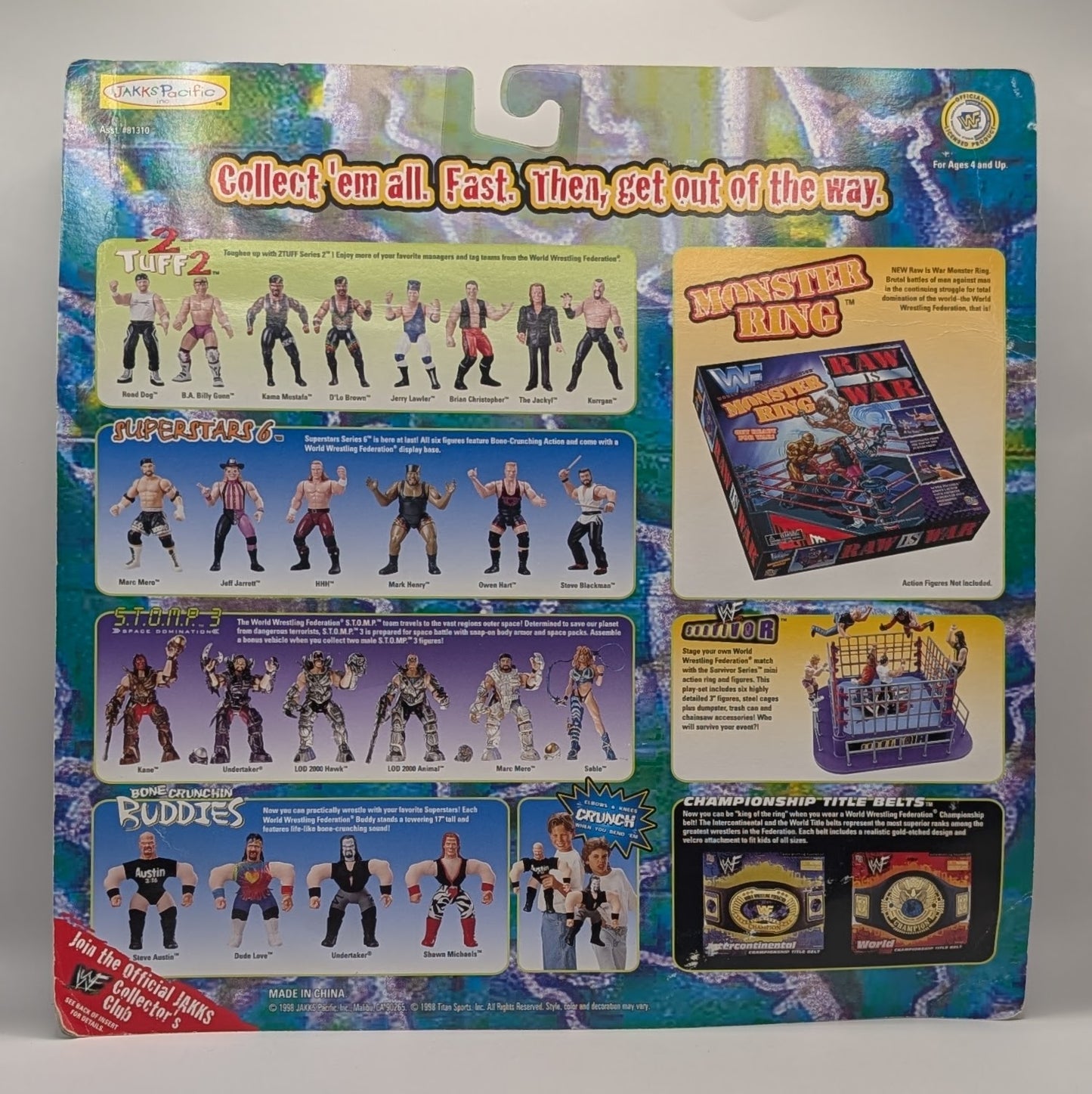 1998 WWF Jakks Pacific 2 Tuff Series 2 Kama Mustafa & D'Lo Brown