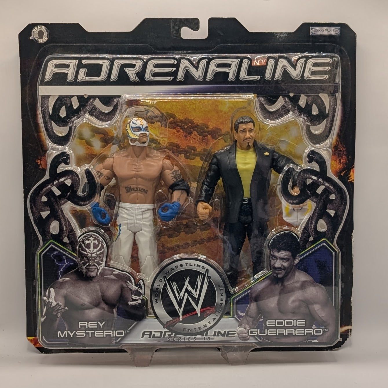 2005 WWE Jakks Pacific Adrenaline Series 15 Rey Mysterio & Eddie