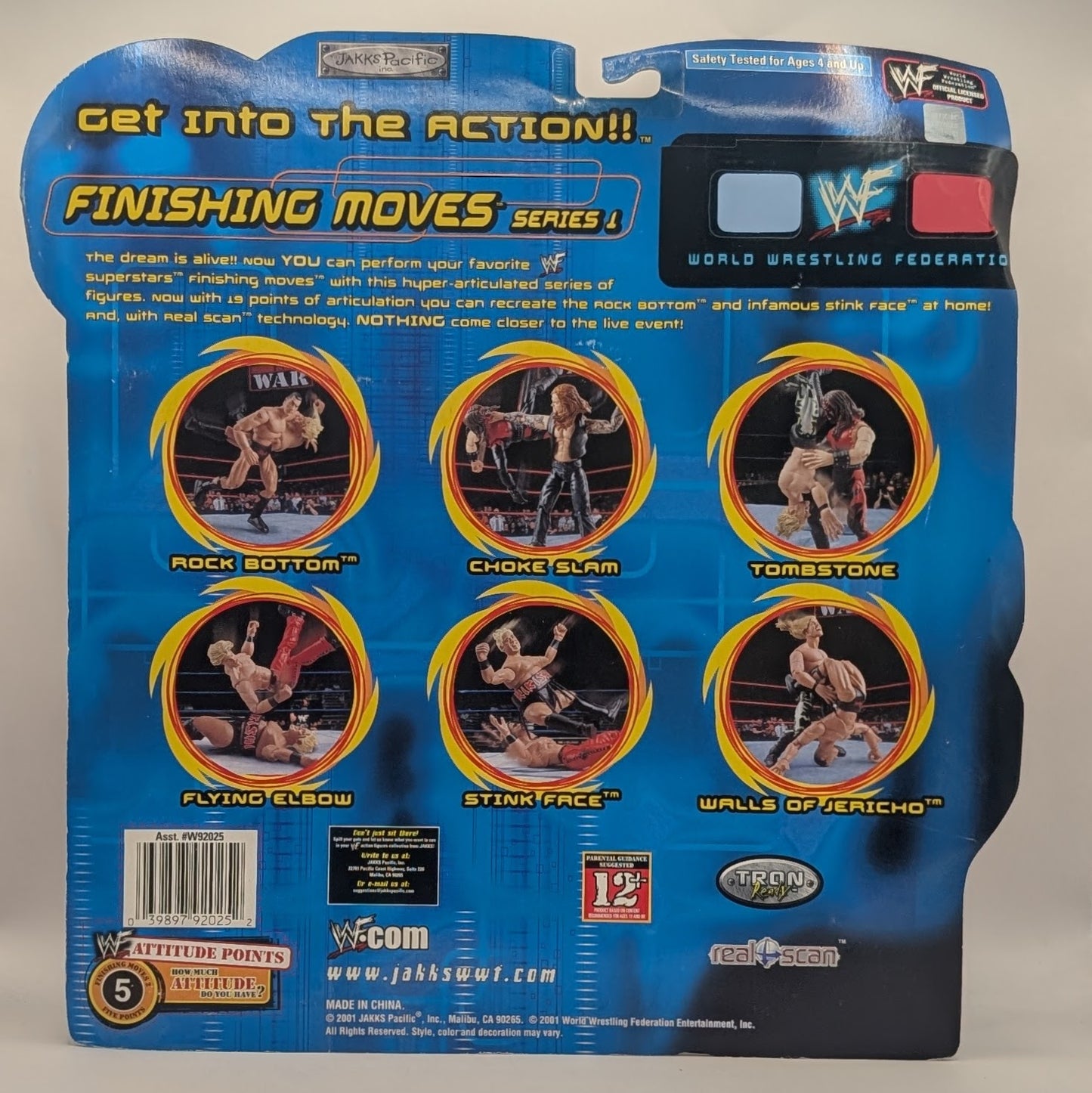 2001 WWF Jakks Pacific Finishing Moves Series 2 "Rock Bottom": The Rock & Chris Jericho
