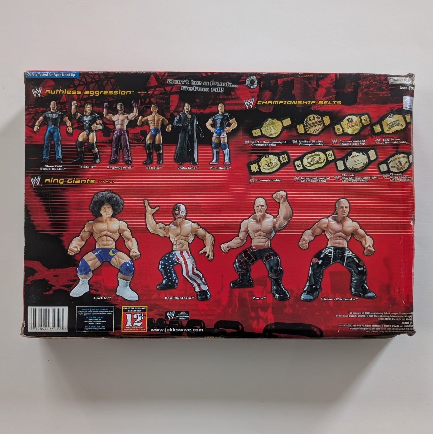 2005 WWE Jakks Pacific Titantron Live Toys 'R' Us Exclusive "Raw Superstars" Box Set: John Cena, Chris Jericho, Kurt Angle & Edge